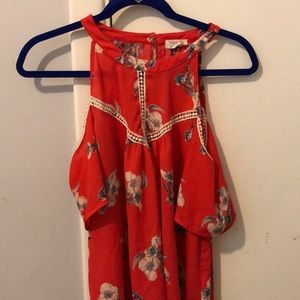 Floral off- the- shoulder tank top